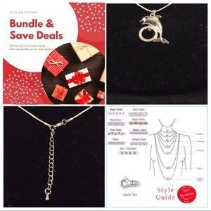 Classic dolphin’s hoop fashion pendant & necklace